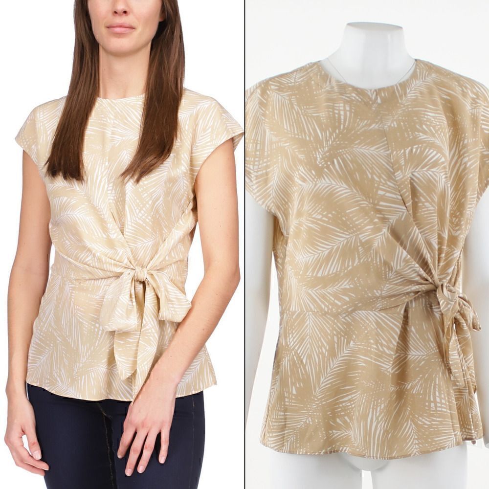 Michael Michael Kors Printed Wrap Top